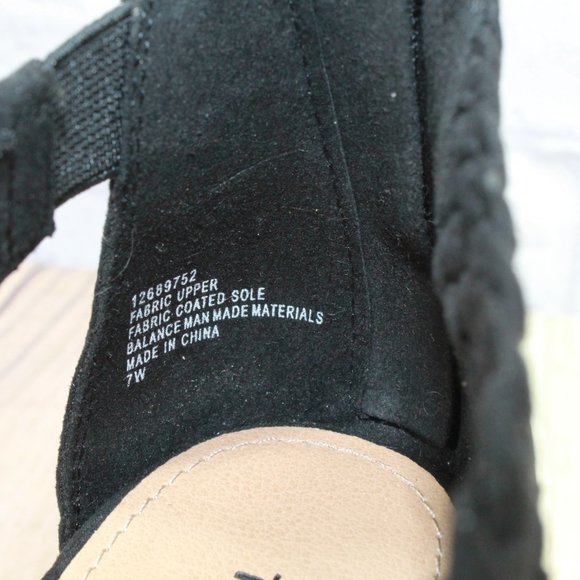 Torrid Black Fabric Braided Strap Cone Heel Sandals Size 7 Wide - Picture 7 of 9